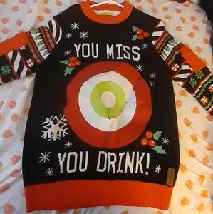 "Ugly" holiday drinking sweater